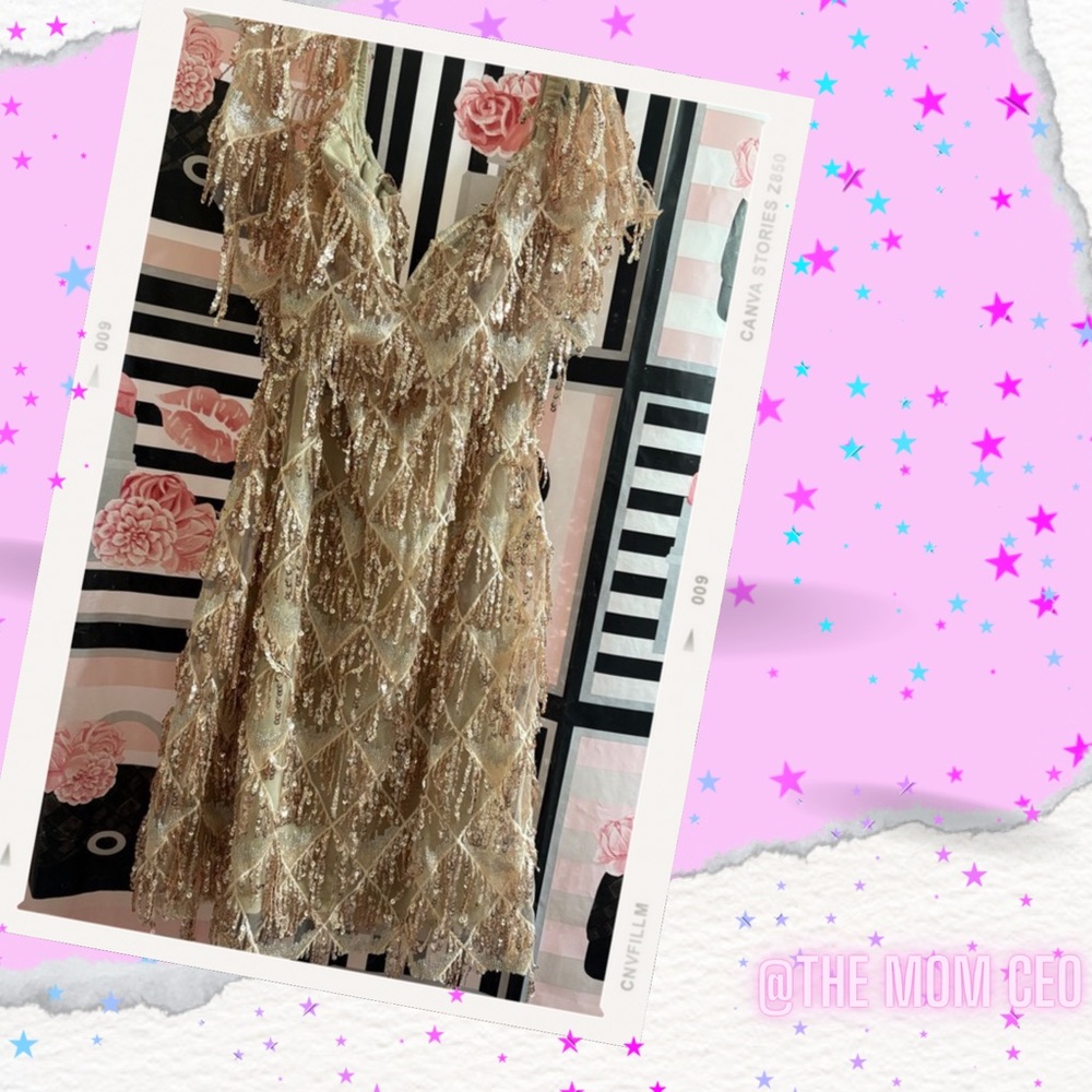 SEQUIN FRINGE DRESS
